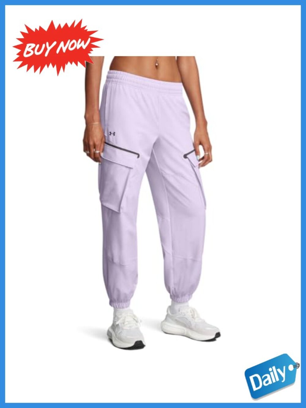 Women's Cargo Sweatpants 100% Polyester Pull On Mid Rise Straight Leg